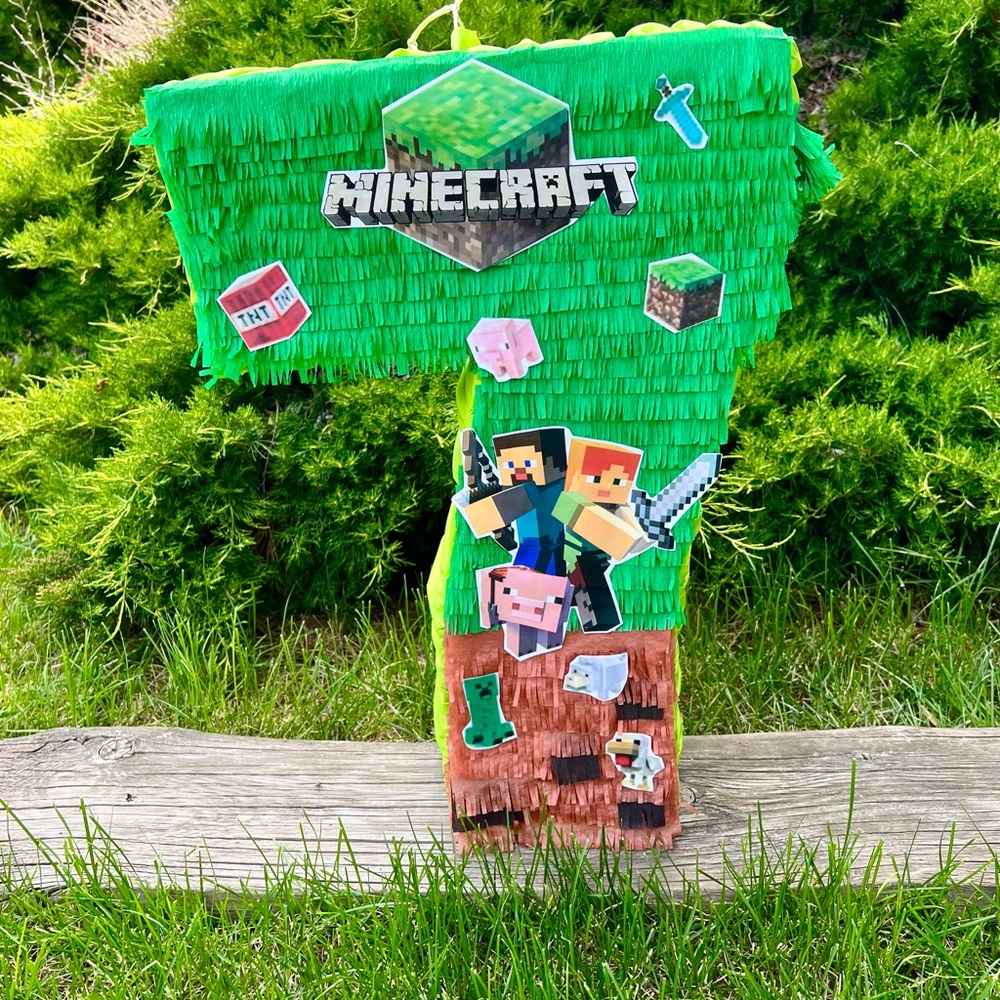 Minecraft Themed Piñata Number Seven